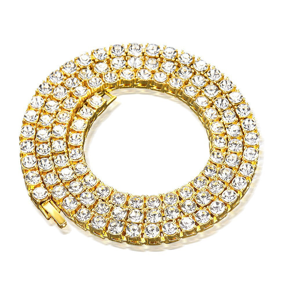 Rhinestone Necklace Hip-Hop Jewelry