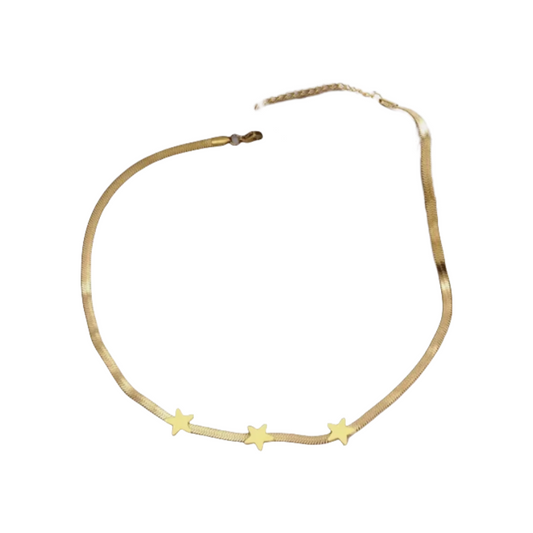 Stainless Steel Necklace Gothic Blade Snake Chain Star Choker Light Luxury Necklace for Women Jewelry