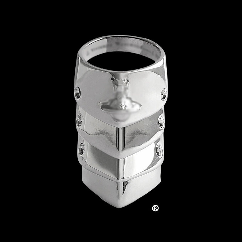 Vivienne Westwood Style Armor Ring Saturn Punk Jewelry