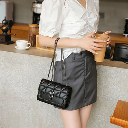 Women's Leather Chain Crossbody Bag