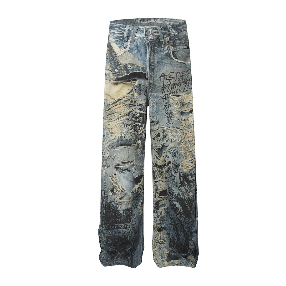 American-style high street graffiti jeans