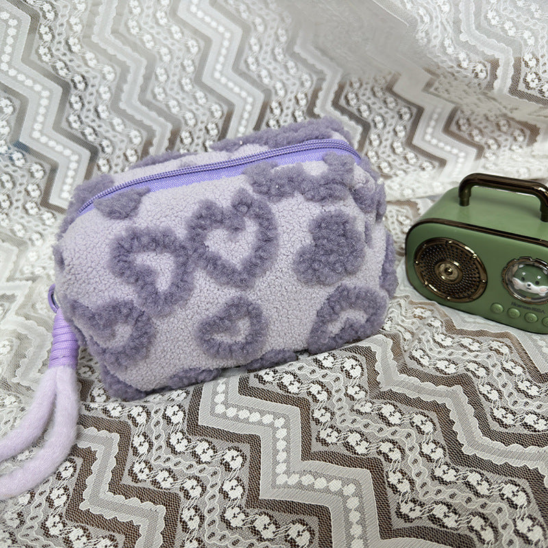 Ins Style Plush Cosmetic Storage Bag