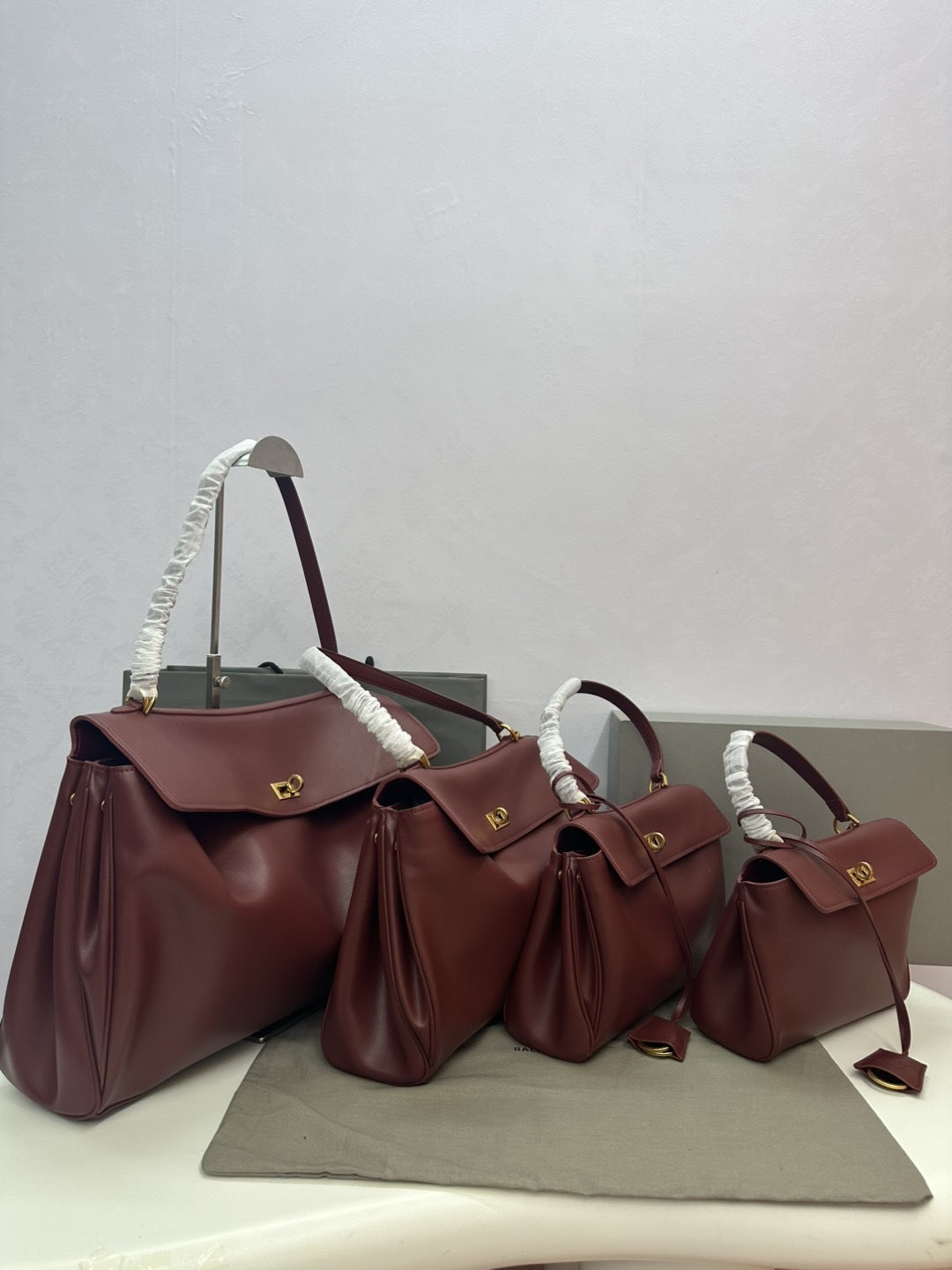Leather tote bag