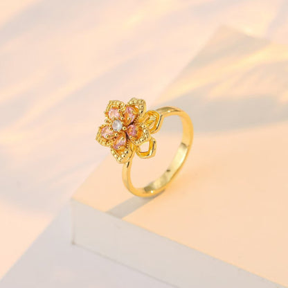 Bauhinia zircon necklace