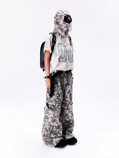 Make an old-style hip-hop short-sleeved shirt