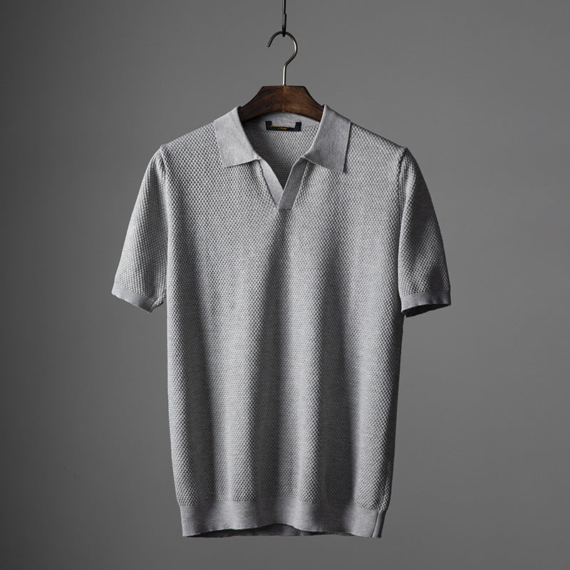 Men's Cotton Knitted Polo Shirt
