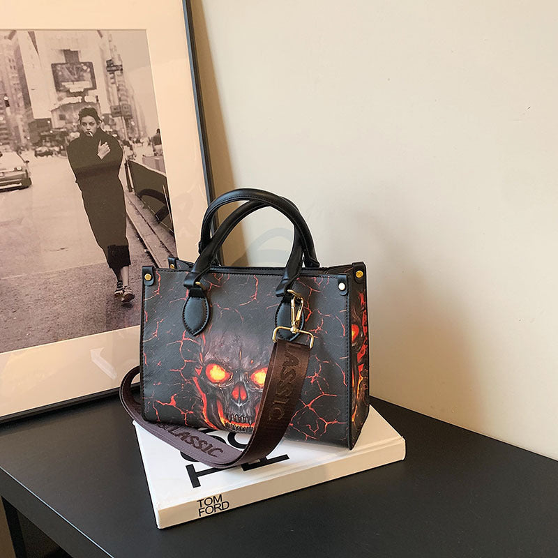 Fashion Printed Skull Large Capacity Tote Bag