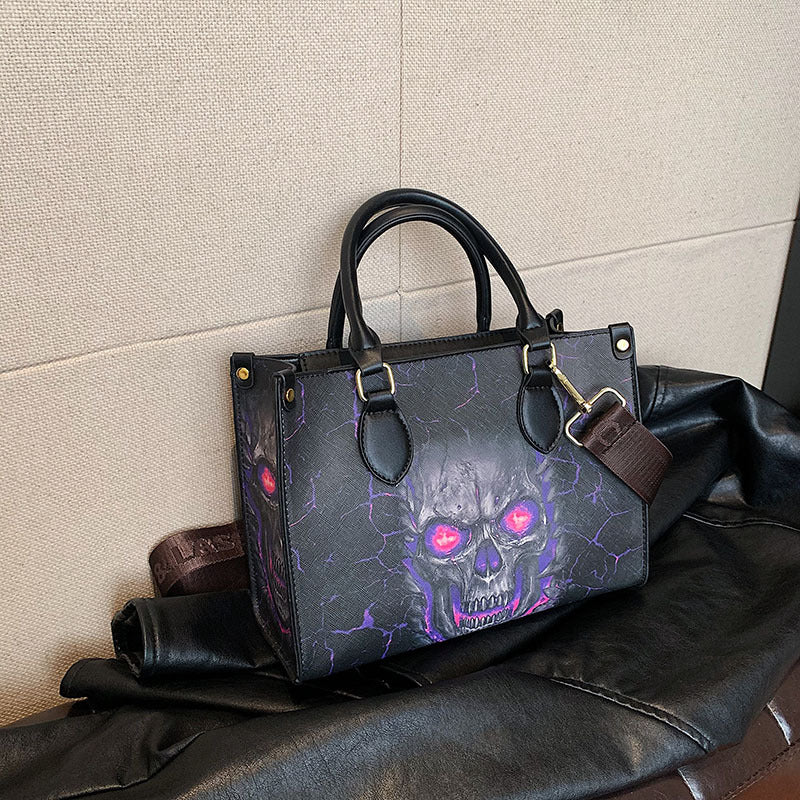 Fashion Printed Skull Large Capacity Tote Bag