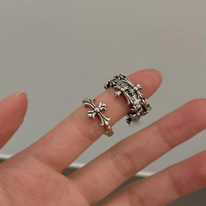 Punk Cross Adjustable Ring Vintage Gothic Unisex Jewelry