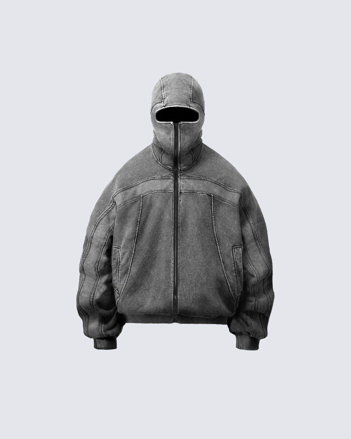 Washing machine washable pullover hoodie jacket