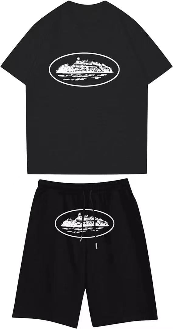 Hipster-style letter-printed casual sports outfit