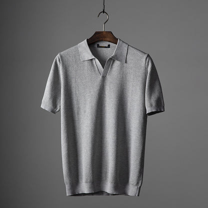Men's Cotton Knitted Polo Shirt