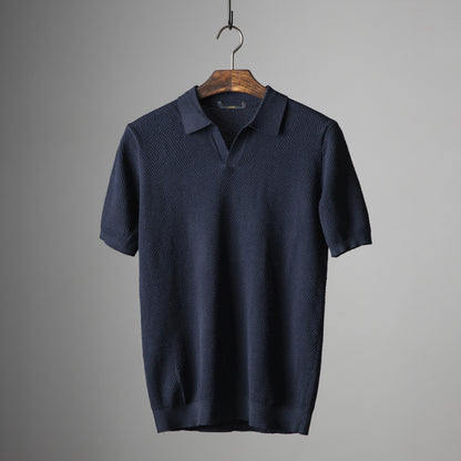Men's Cotton Knitted Polo Shirt