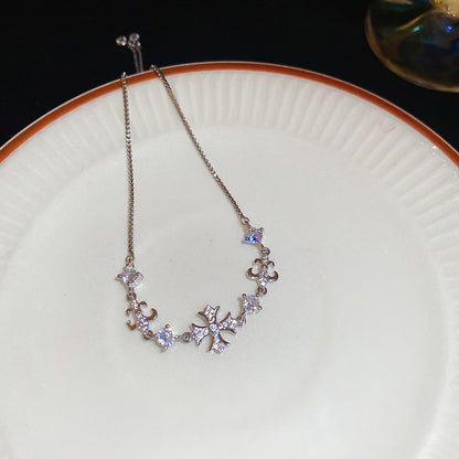 Light Luxury Zircon Imitation Pearl Hand Jewelry