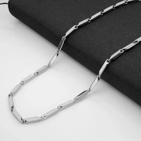 Titanium steel diamond chain melon seed chain necklace men handsome fashion female pendant chain handmade jewelry