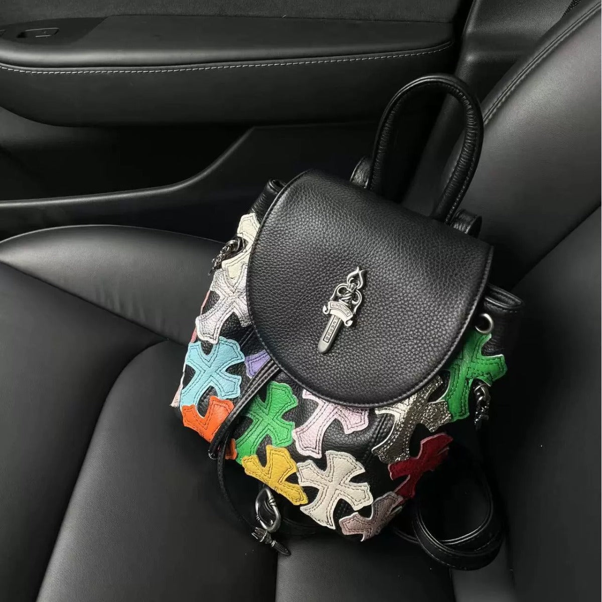 Retro Cross-Body Bag in Colorful Design