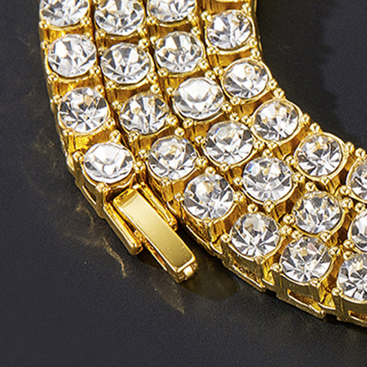 Rhinestone Necklace Hip-Hop Jewelry