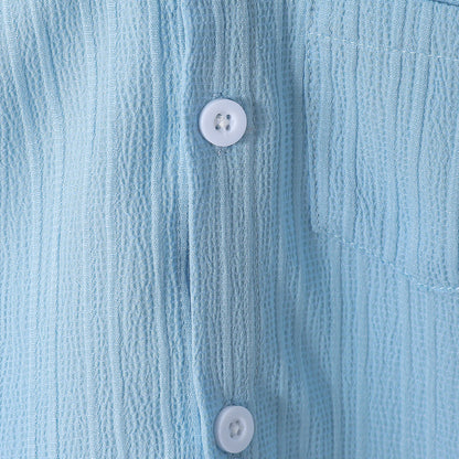 Boy's stylish gentleman's summer outfit in college style