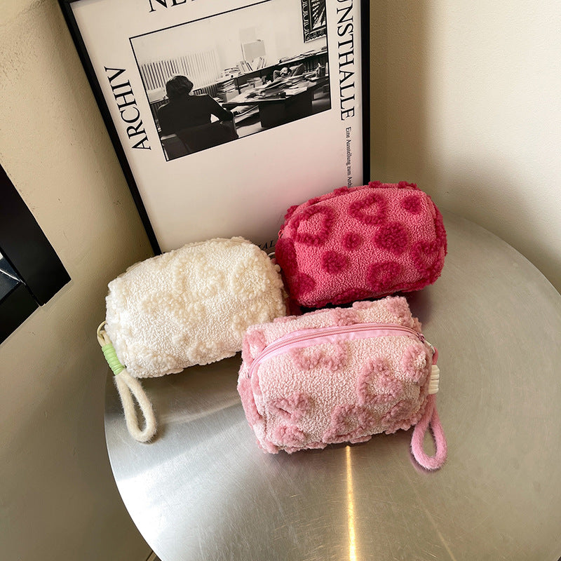 Ins Style Plush Cosmetic Storage Bag