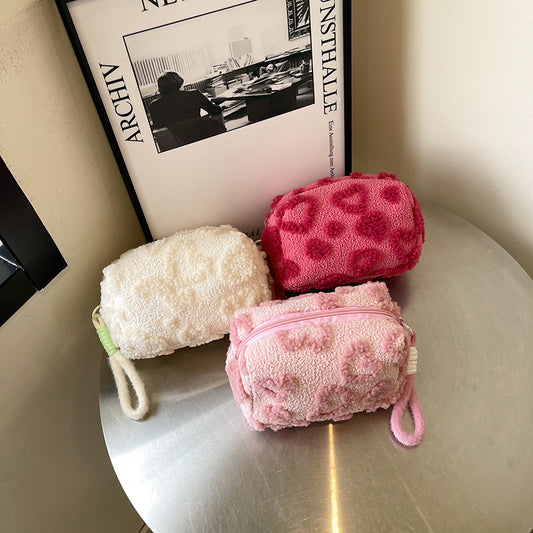Ins Style Plush Cosmetic Storage Bag