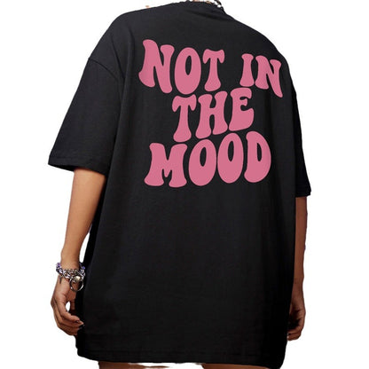 Casual Loose Fit Cotton Letter Print T-Shirt