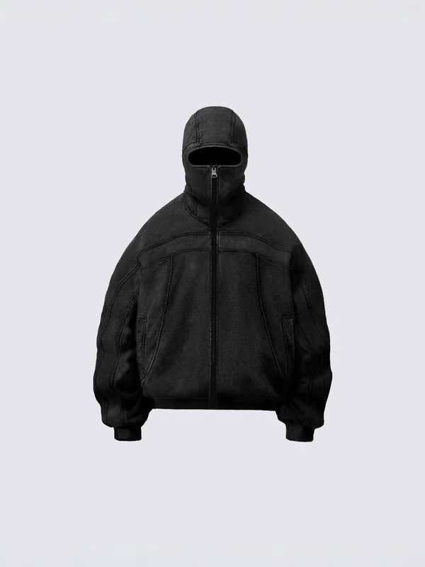 Washing machine washable pullover hoodie jacket