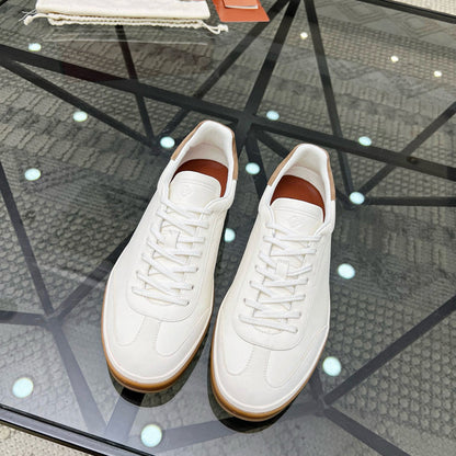 Low-top lace-up men's canvas shoes