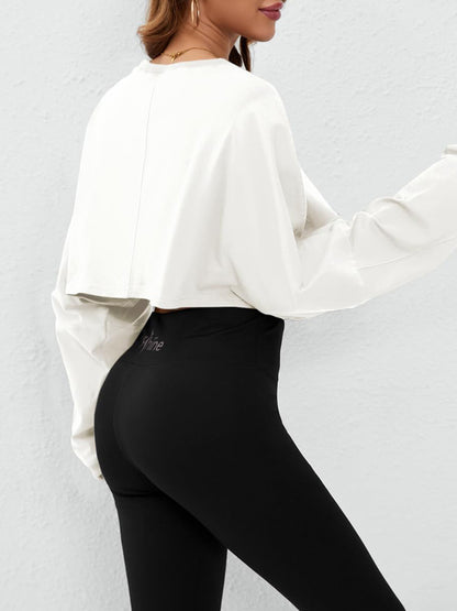 Women's Cotton Street Style Cropped Sweatshirt