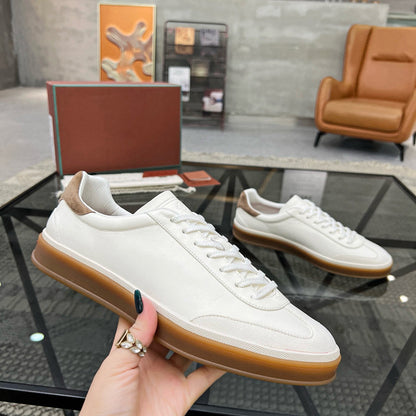 Low-top lace-up men's canvas shoes