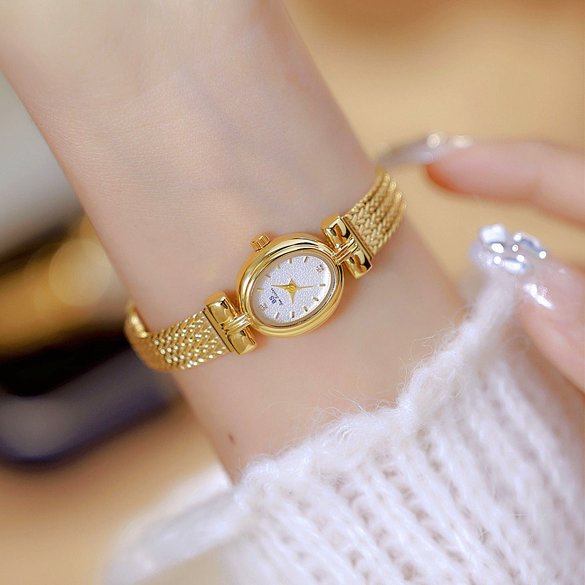 BS vintage light luxury jewelry, Wheat Ear Watch, elegant women's watch