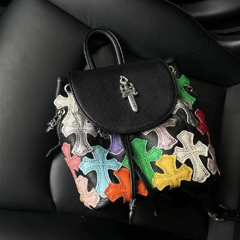 Retro Cross-Body Bag in Colorful Design