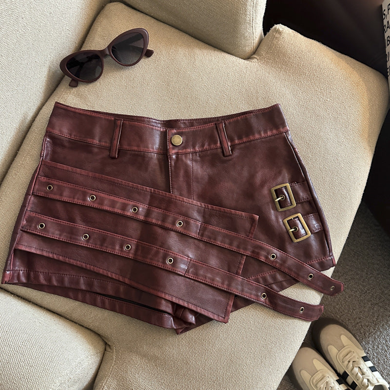 leather skirt