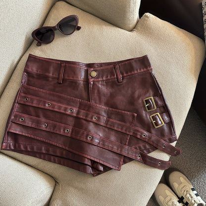 leather skirt