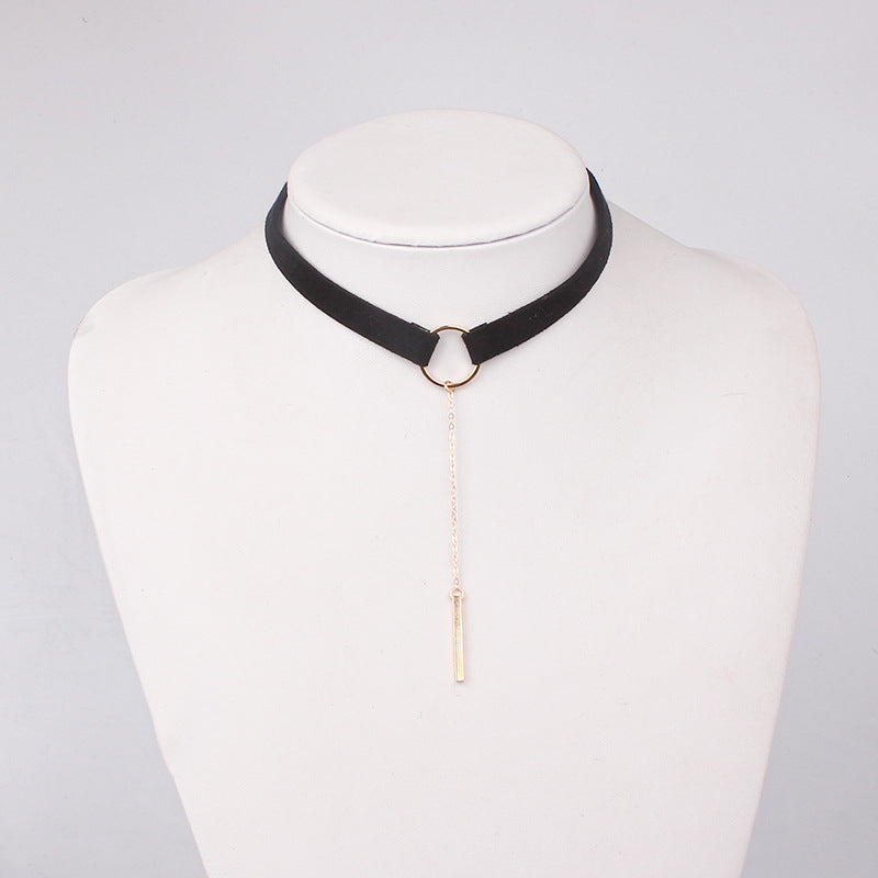 Velvet Tassel Choker Necklace