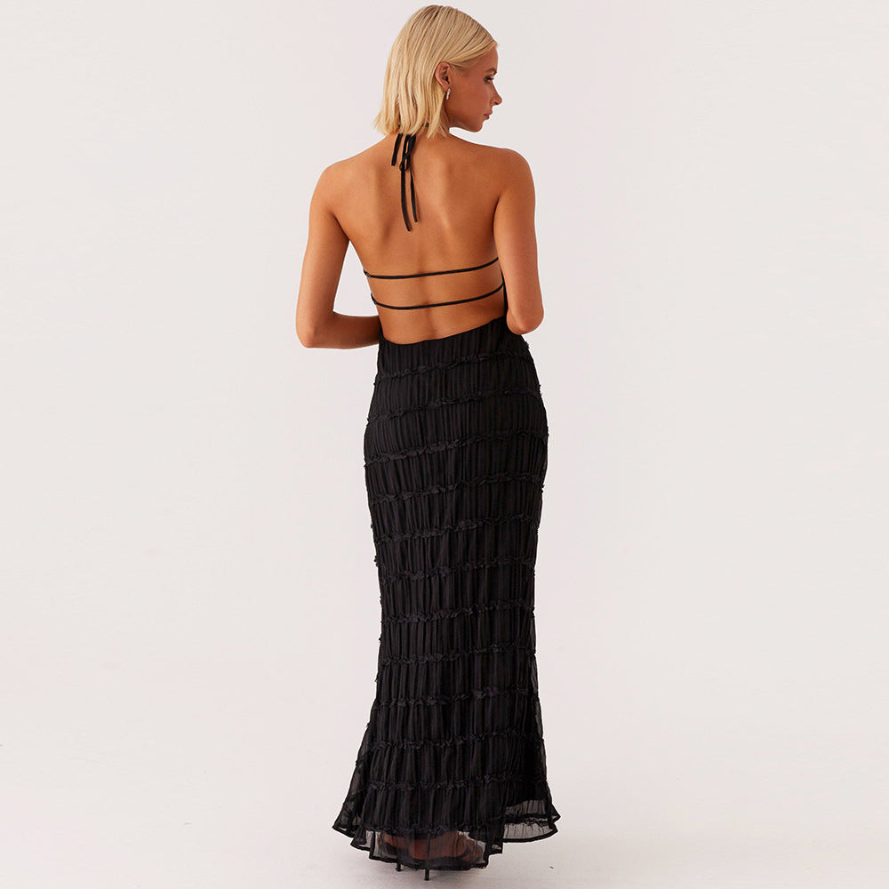 Lace-up Long Dress