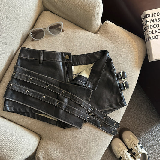 leather skirt