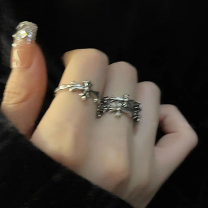 Punk Cross Adjustable Ring Vintage Gothic Unisex Jewelry