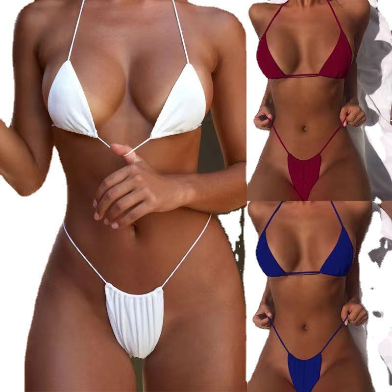 Lace-up sexy bikini set