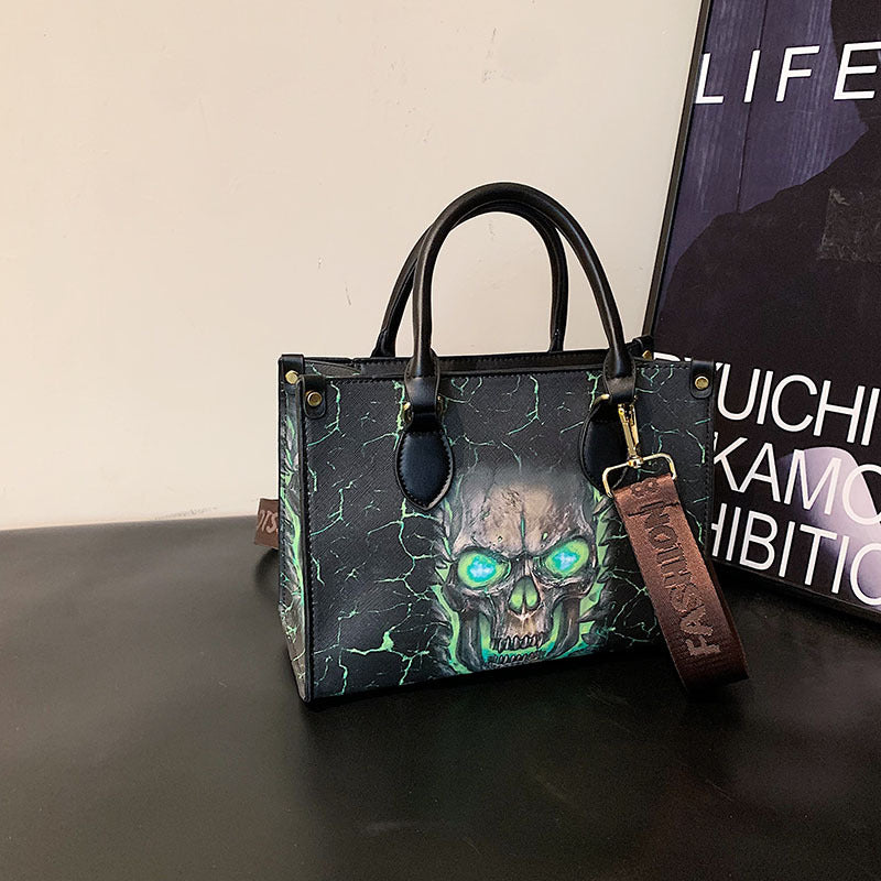 Fashion Printed Skull Large Capacity Tote Bag