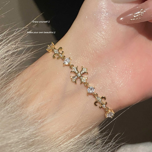 Light Luxury Zircon Imitation Pearl Hand Jewelry