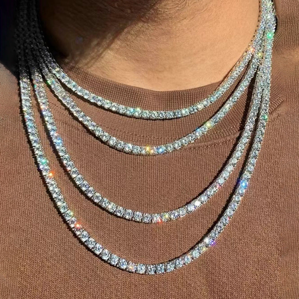 Rhinestone Necklace Hip-Hop Jewelry