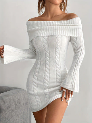 Casual Knit Off-Shoulder Dress