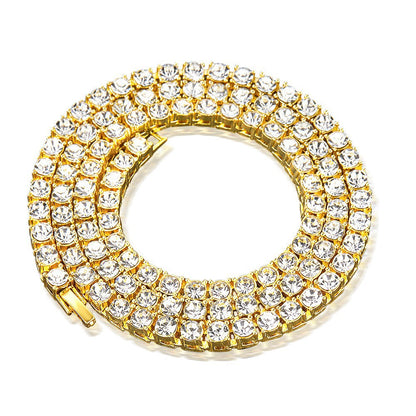 Rhinestone Necklace Hip-Hop Jewelry