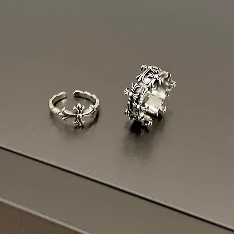 Punk Cross Adjustable Ring Vintage Gothic Unisex Jewelry