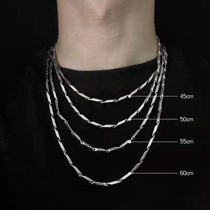 Titanium steel diamond chain melon seed chain necklace men handsome fashion female pendant chain handmade jewelry