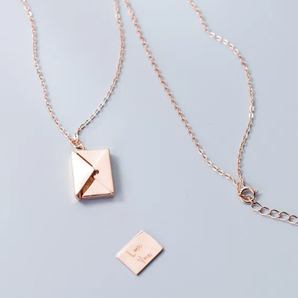 Fashion Jewelry Love You Envelop Necklace